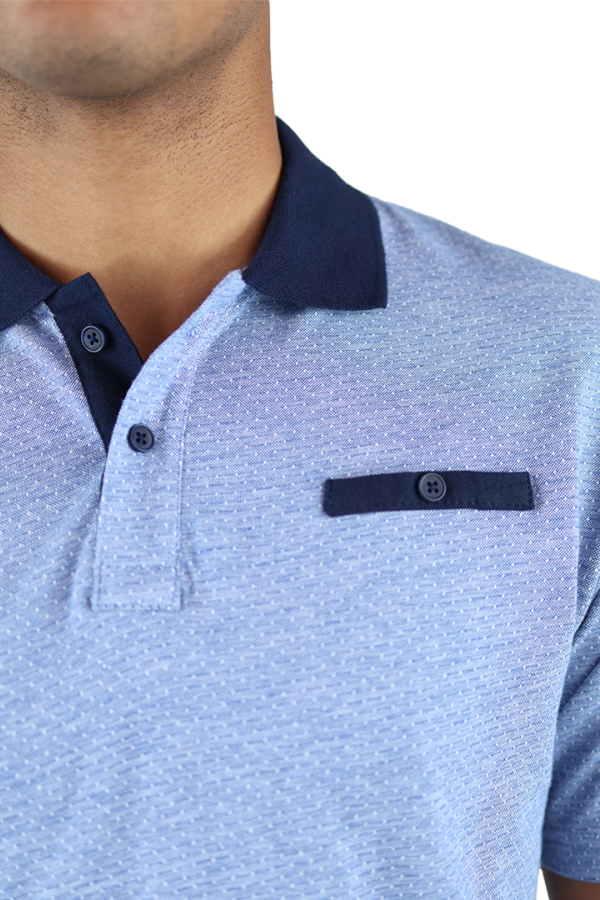 Playera Tipo Polo Con Tejido A Puntos Slim Fit Suave Para Caballero